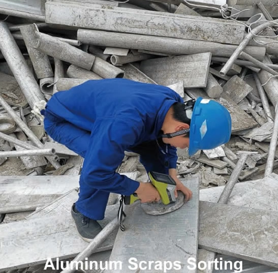 Vela Instruments A1 Handheld LIBS Analyzer being used for scrap metal analysis