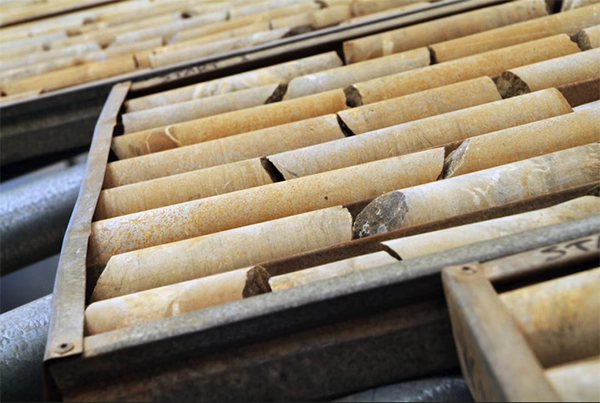 Drill core from mining and geosciences operations